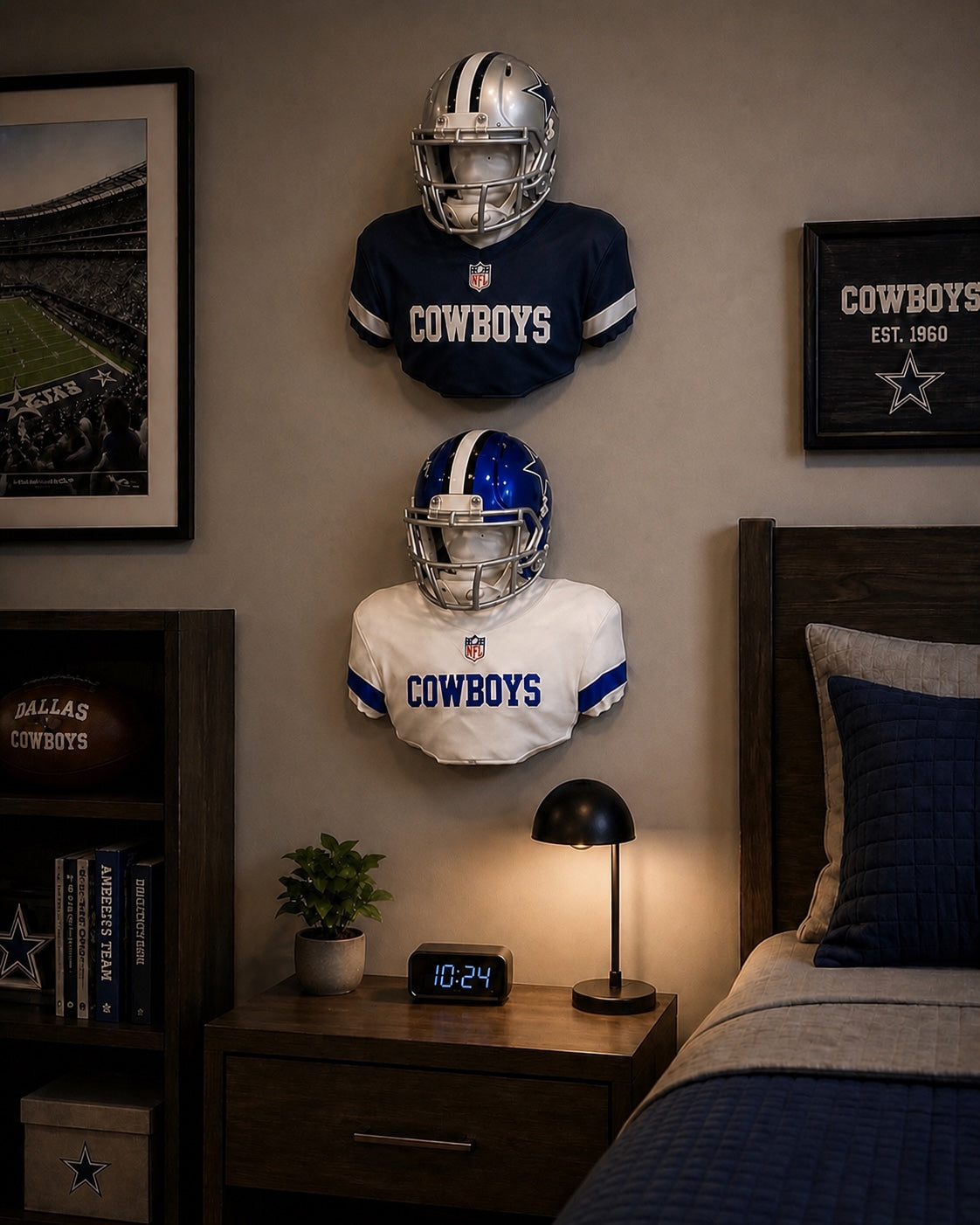 NFL @ NCAA Inspired Wall Mount Mini Helmet Displays
