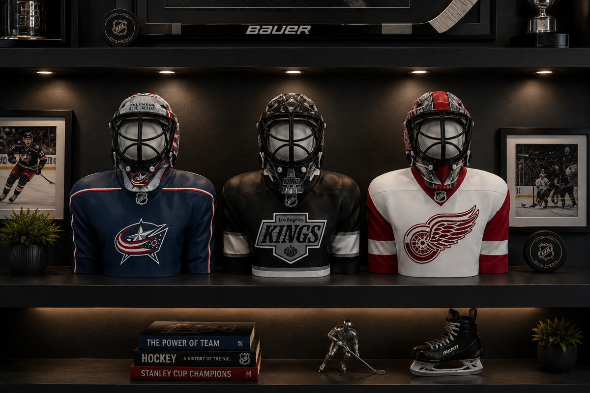 Personalized Hockey BUDDEEZ | NHL-Inspired Mini Goalie Mask Display Stand