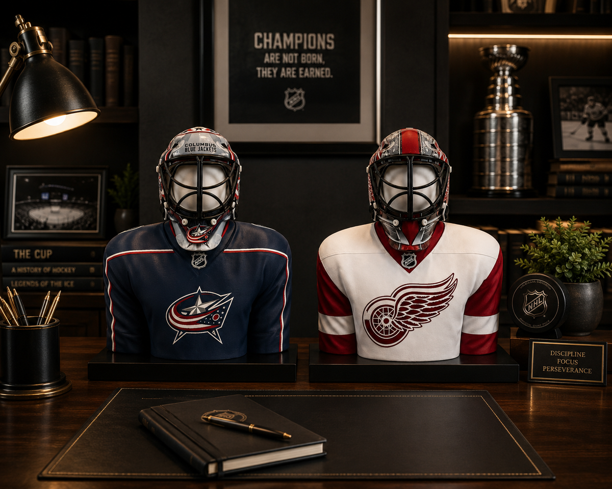 Personalized Hockey BUDDEEZ | NHL-Inspired Mini Goalie Mask Display Stand
