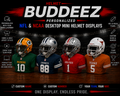 Personalized NFL & NCAA Inspired Mini Helmet Desktop Displays