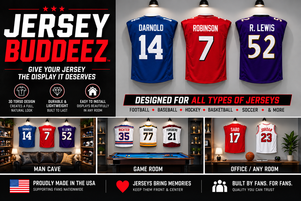 Jersey BUDDEEZ – The Ultimate Jersey Wall Display