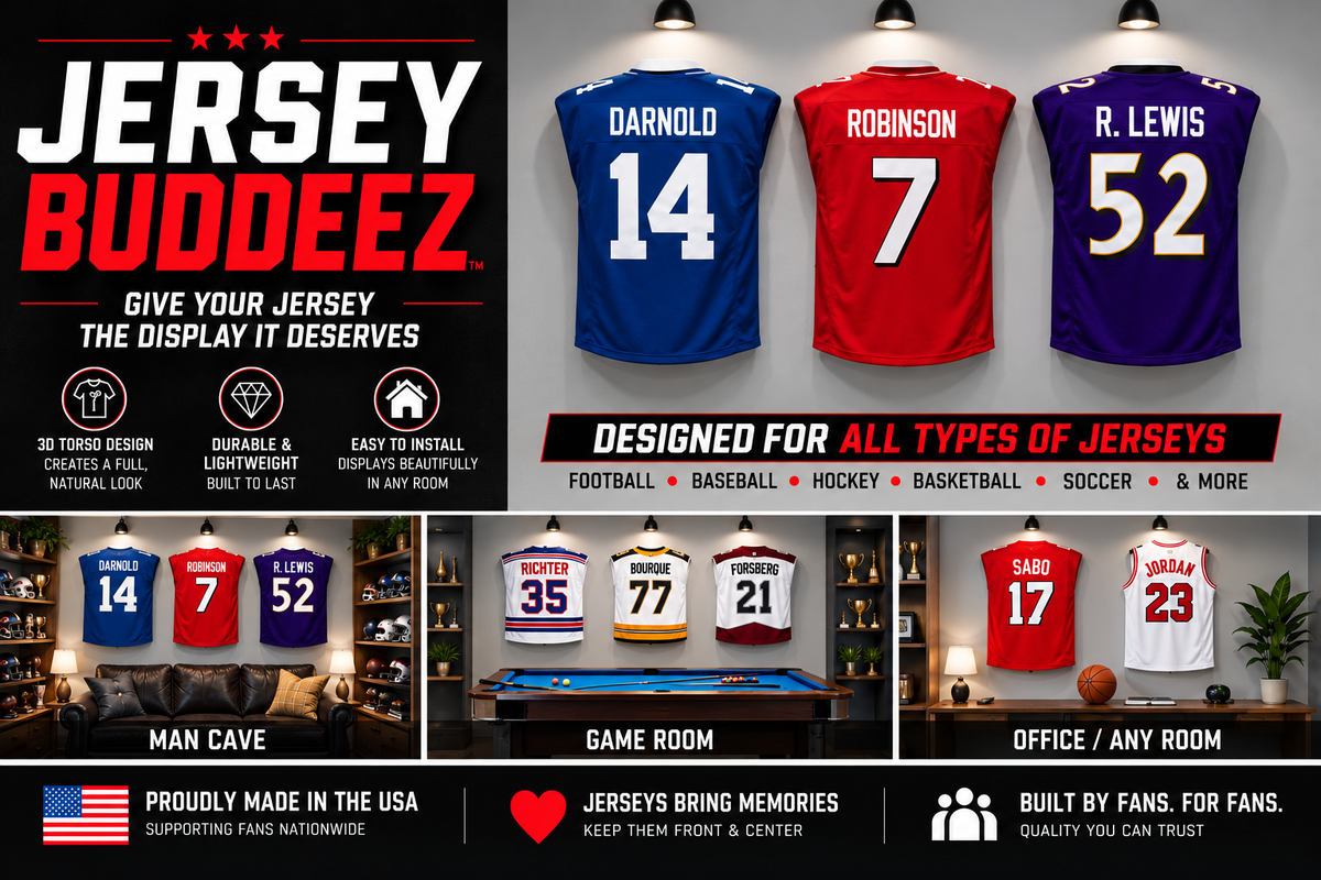 Jersey BUDDEEZ – The Ultimate Jersey Wall Display