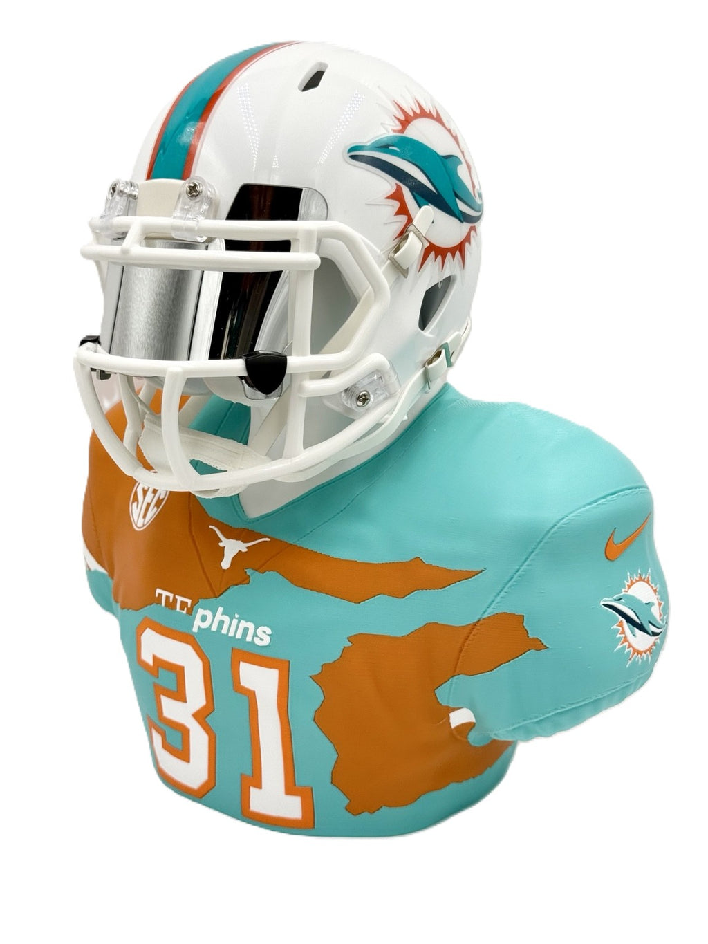 Customized RIPS for NFL & NCAA Inspired Mini Helmet Desktop Displays